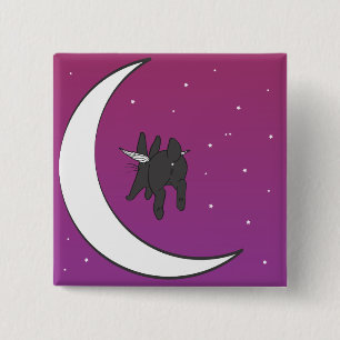 BADGE CARRÉ 5 CM AU-DESSUS DE LA LUNE
