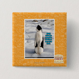 Badge Carré 5 Cm Augmenté par des pingouins