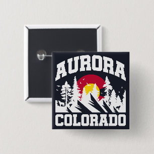 Badge Carré 5 Cm Aurora, Colorado