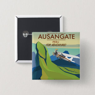Badge Carré 5 Cm Ausangate Pérou.  Dans l'aventure !