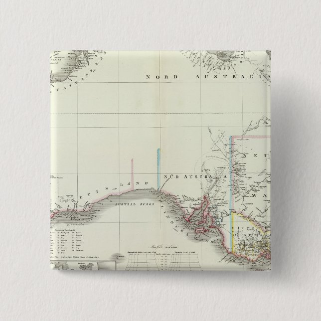 Badge Carré 5 Cm Austral-Continent (Devant)