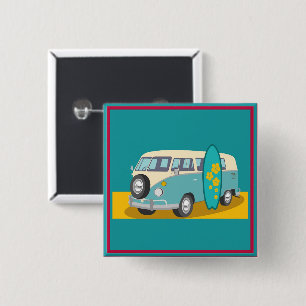 Badge Carré 5 Cm Australie : Bouton Voyage