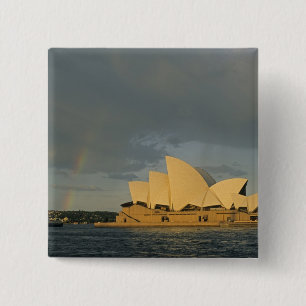 Badge Carré 5 Cm Australie, Sydney, Opéra de Sydney,