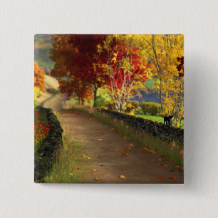 Badge Carré 5 Cm Automne dans le bouton Glen