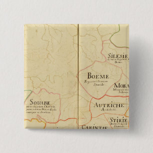 Badge Carré 5 Cm Autriche et République tchèque