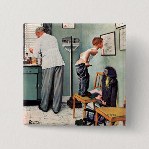 Badge Carré 5 Cm Avant le tir ou au docteur