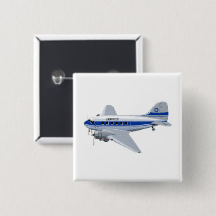 Badge Carré 5 Cm Avion de dessin