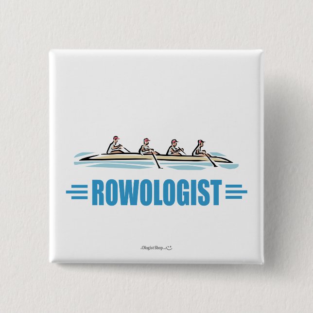 Badge Carré 5 Cm Aviron humoristique (Devant)