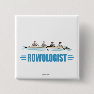 Badge Carré 5 Cm Aviron humoristique