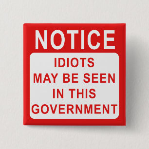 Badge Carré 5 Cm Avis Idiots