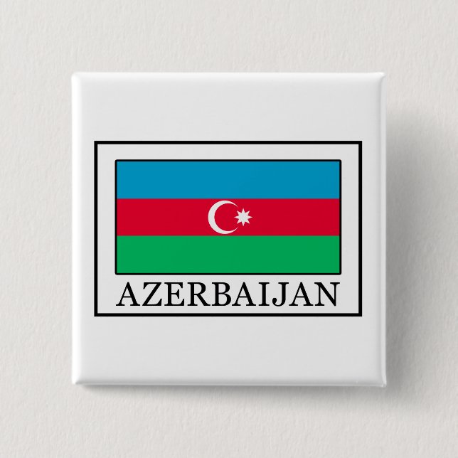 Badge Carré 5 Cm Azerbaïdjan (Devant)
