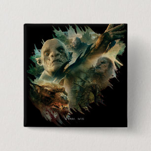 Badge Carré 5 Cm Azog, Narzug et Bolg Graphic