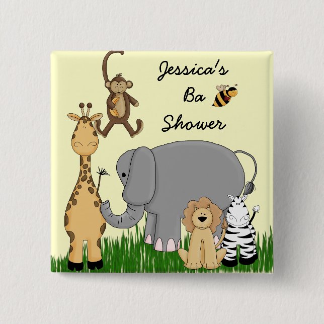 Badge Carré 5 Cm Baby shower (Devant)