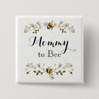 Badge Carré 5 Cm Baby shower maman to Bee