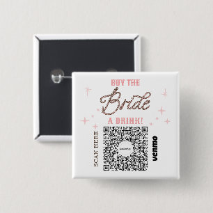 Badge Carré 5 Cm Bachelorette Venmo Code QR Acheter La Mariée Un Ve