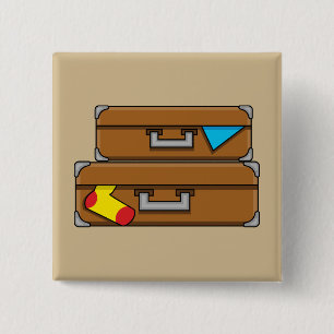 Badge Carré 5 Cm Bagages de dessin