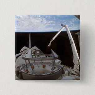 Badge Carré 5 Cm Baie de charge utile 2 de Space Shuttle Discovery