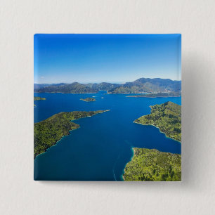 Badge Carré 5 Cm Baie Torea, Queen Charlotte Sound, Marlborough