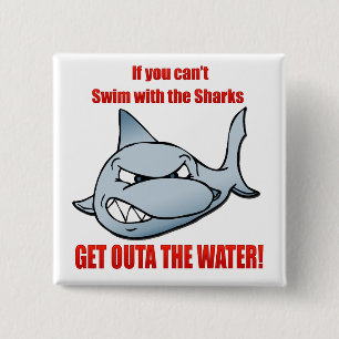 Badge Carré 5 Cm Bain avec les requins