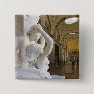 Badge Carré 5 Cm Baiser de Cupidon et Psyché, par Antonio Canova