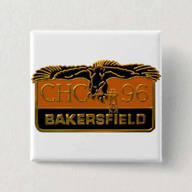 Badge Carré 5 Cm Bakersfield 1996 (Devant)
