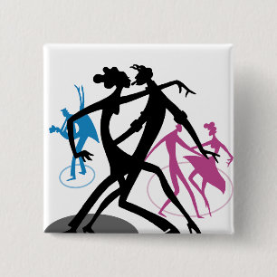 Badge Carré 5 Cm Bal et Danse