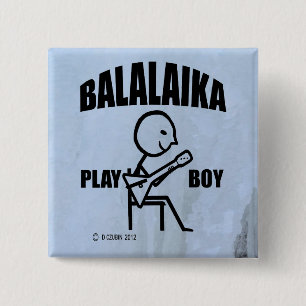 Badge Carré 5 Cm Balalaika Play Boy