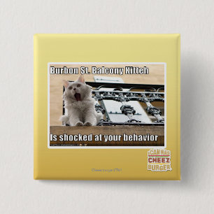 Badge Carré 5 Cm Balcon Kitteh de St de Burbon