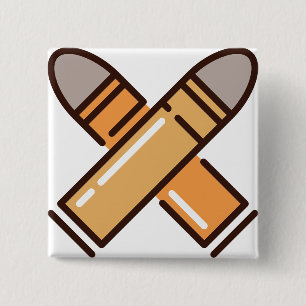 Badge Carré 5 Cm balle