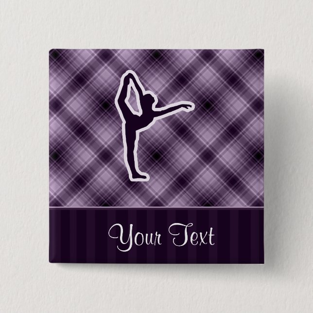 Badge Carré 5 Cm Ballet pourpre (Devant)