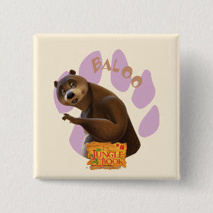 Badge Carré 5 Cm Baloo 1