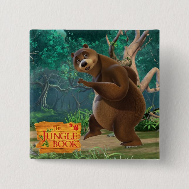 Badge Carré 5 Cm Baloo 3 (Devant)