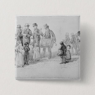 Badge Carré 5 Cm Bande de rue de Londres, 1839