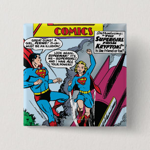 Badge Carré 5 Cm Bande dessinée d'action #252