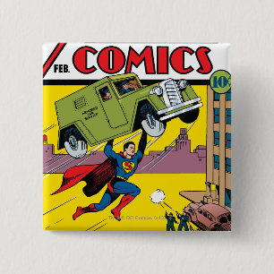 Badge Carré 5 Cm Bande dessinée d'action #33