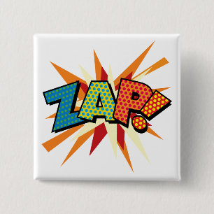 Badge Carré 5 Cm Bande dessinée Pop Art ZAP!