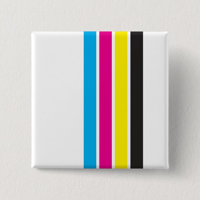 Badge Carré 5 Cm Bandes CMJN | (Devant)