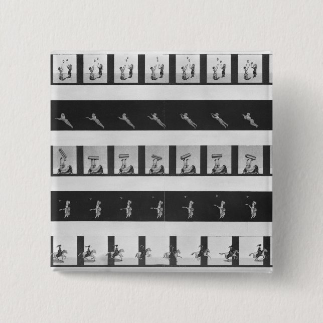 Badge Carré 5 Cm Bandes d'image pour un praxinoscope (Devant)