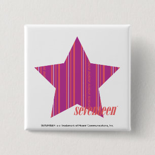 Badge Carré 5 Cm Bandes minces Purple 3