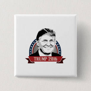 Badge Carré 5 Cm Bannière de campagne de l'atout 2016