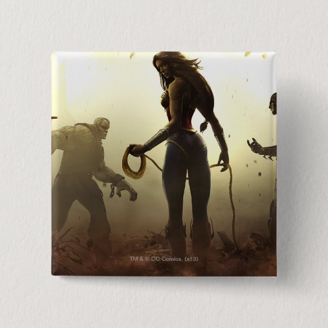 Badge Carré 5 Cm Bannière : Groupe (Devant)