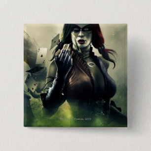 Badge Carré 5 Cm Bannière : Grundy, Harley, Batman