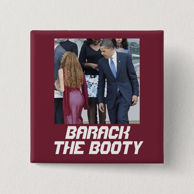 Badge Carré 5 Cm Barack le butin (Devant)
