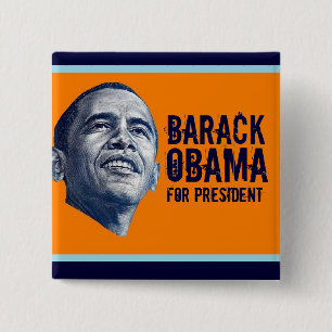 Badge Carré 5 Cm Barack Obama