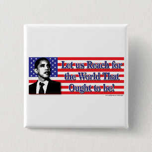 Badge Carré 5 Cm Barack Obama