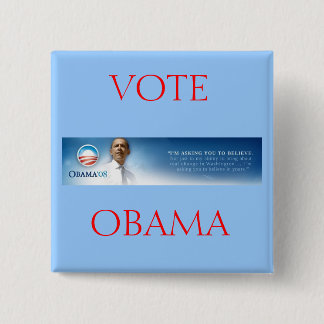 Badge Carré 5 Cm Barack Obama - croyez le bouton
