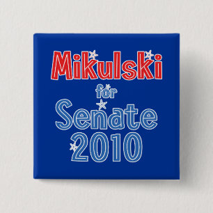 Badge Carré 5 Cm Barbara Mikulski pour la conception d'étoile du