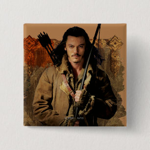Badge Carré 5 Cm BARD THE BOWMAN™ Graphisme encadré