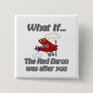 Badge Carré 5 Cm Baron rouge