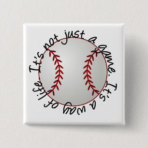Badge Carré 5 Cm Base-ball-son pas simplement un jeu